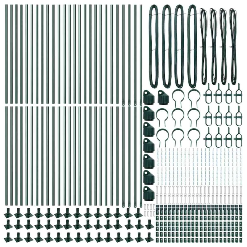 vidaXL Žoga āķis 52 pcs Pelēka 3,2 x 3,2 x 70 cm