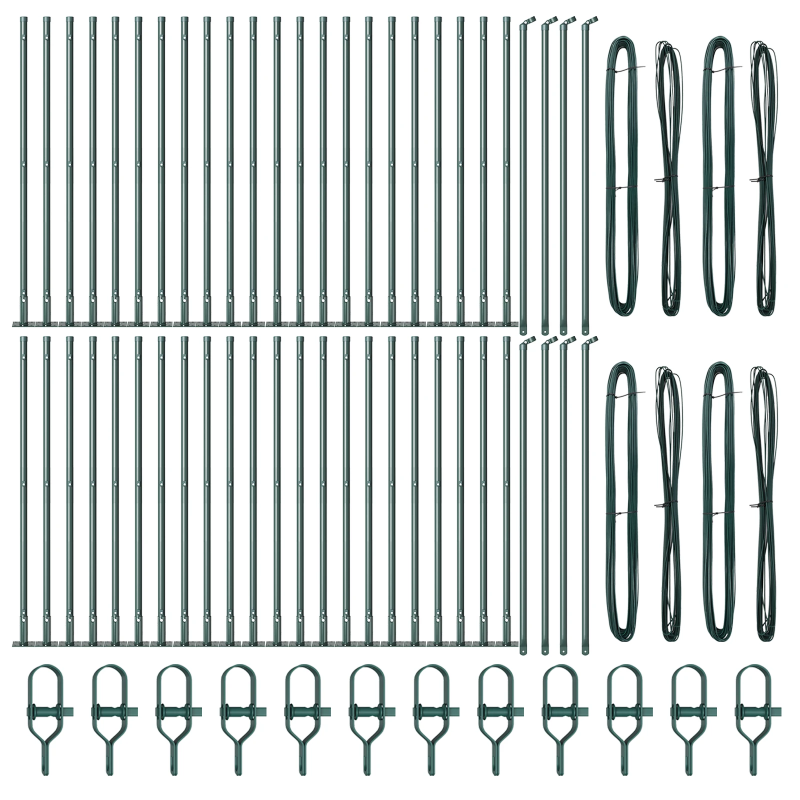 vidaXL Žoga āķis 52 pcs Pelēka 3,2 x 3,2 x 90 cm