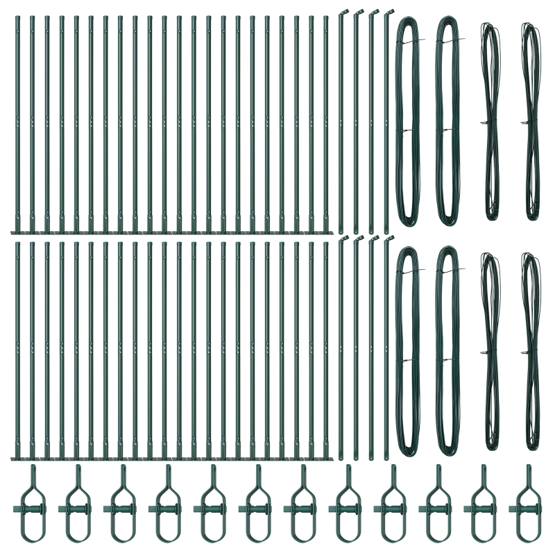 vidaXL Žoga āķis 52 pcs Pelēka Izmērs: 3,2 x 3,2 x 88,5 cm