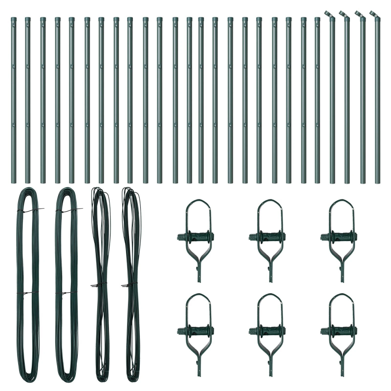 vidaXL Žoga āķis 26 pcs Pelēka 3,2 x 3,2 x 70 cm