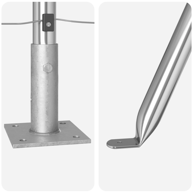 vidaXL Žoga āķis 26 pcs Pelēka Izmērs: 3,2 x 3,2 x 88,5 cm