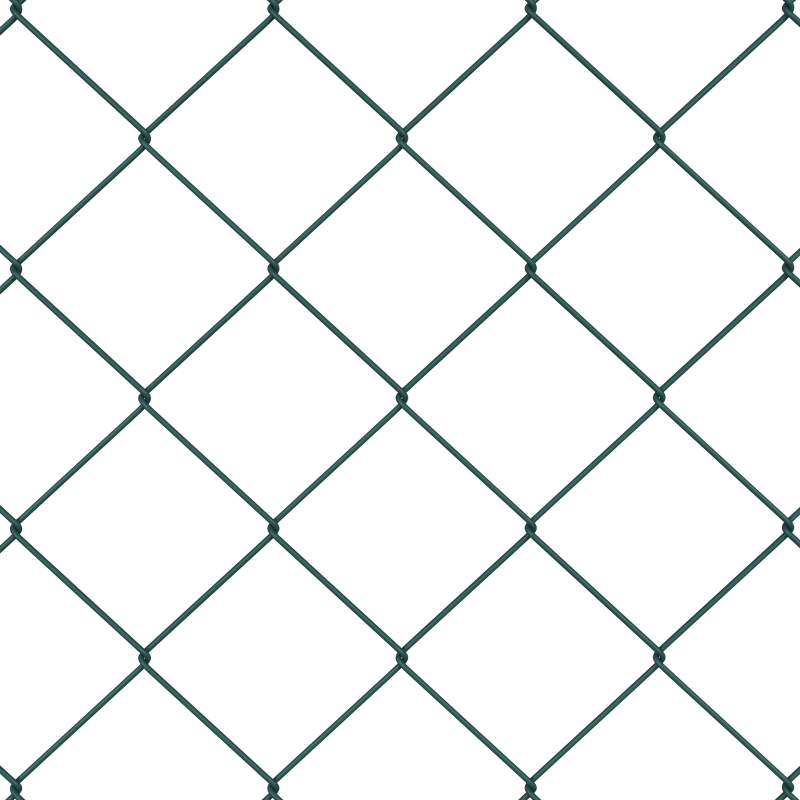 vidaXL Žoga āķis Zaļa 10 x 0,8 m ,60 x 60 mm siets, Tērauds un PVC