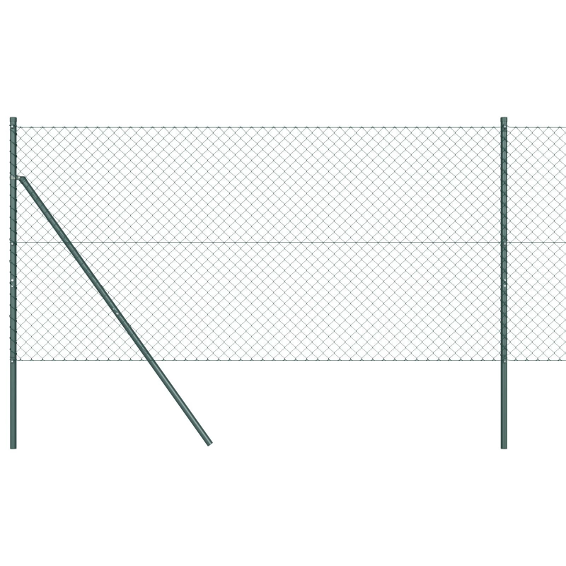 vidaXL Žoga āķis Zaļa 25 x 1 m ,40 x 40 mm acs, Tērauds un PVC