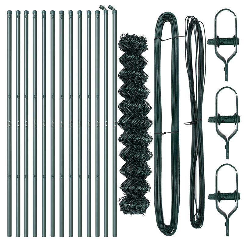 vidaXL Žoga āķis Zaļa 1 x 25 m ,60 x 60 mm siets, Tērauds