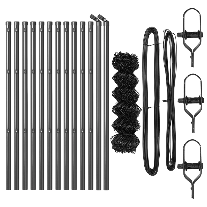 vidaXL Žoga āķis Pelēka 25 x 0,4 m ,60 x 60 mm acs, Tērauds un PVC