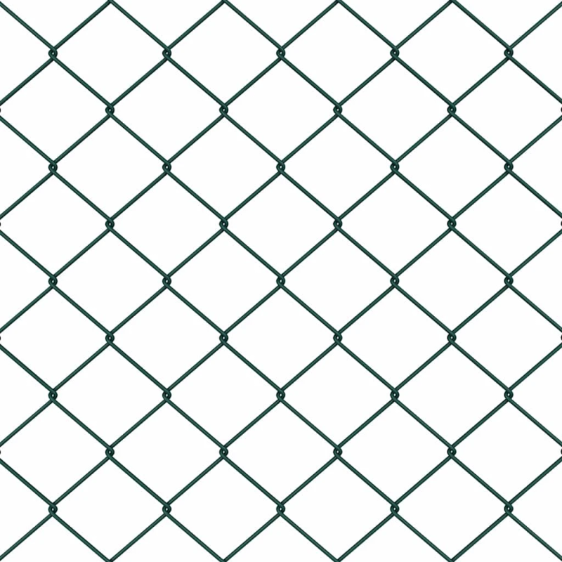 vidaXL Žoga āķis Zaļa 10 x 1,2 m ,40 x 40 mm siets, Tērauds un PVC