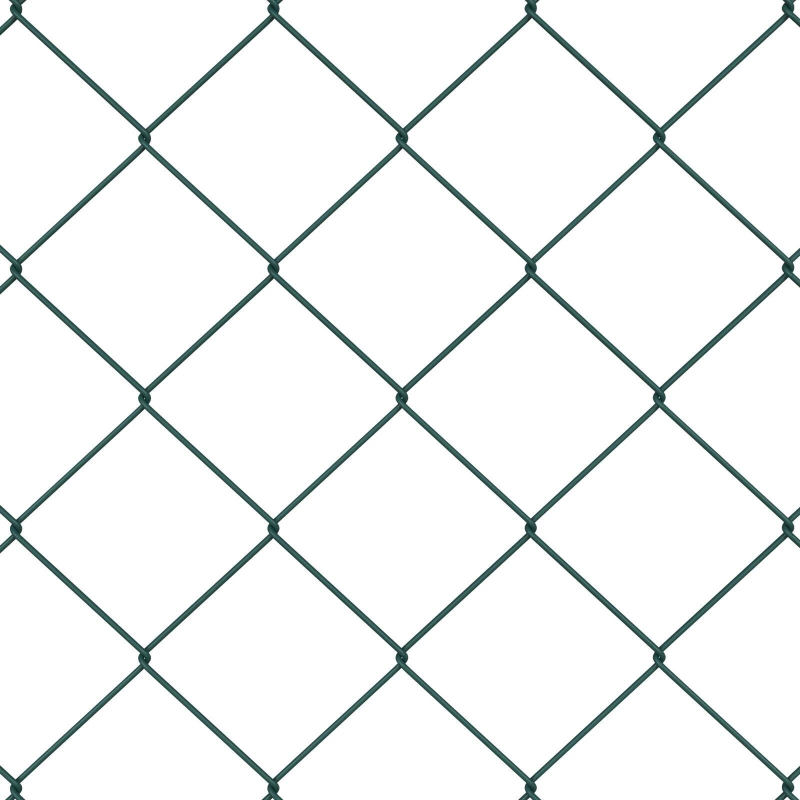 vidaXL Žoga āķis Zaļa 10 x 0,8 m ,60 x 60 mm siets, Tērauds un PVC