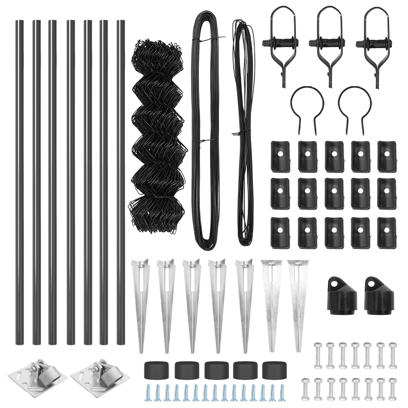 vidaXL Žoga āķis Pelēka 10 x 0,6 m ,40 x 40 mm acu, Tērauds un PVC