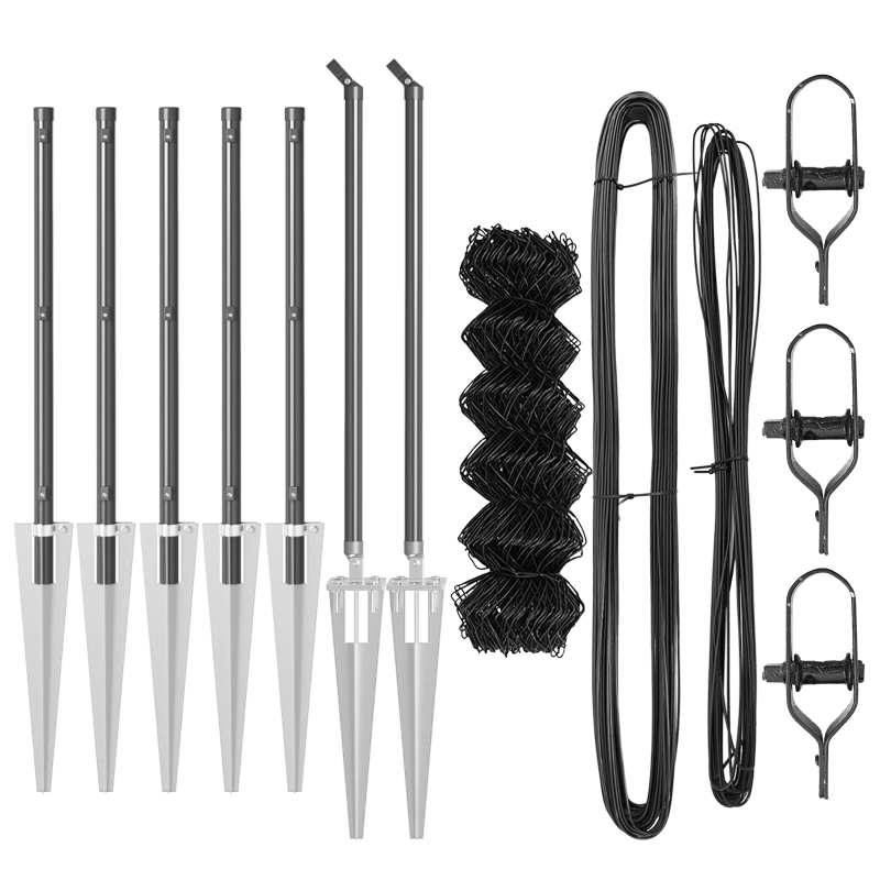 vidaXL Žoga āķis Pelēka 10 x 0,8 m ,40 x 40 mm siets, Tērauds un PVC