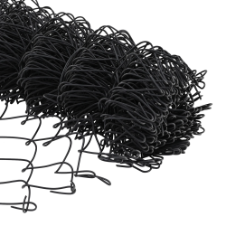 vidaXL Žoga āķis Pelēka 25 x 0,6 m ,60 x 60 mm siets, Tērauds un PVC