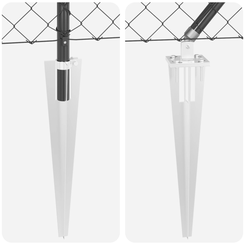 vidaXL Žoga āķis Pelēka 25 x 0,8 m ,60 x 60 mm siets, Tērauds