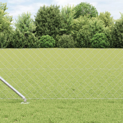 vidaXL Žoga āķis Sudraba 25 x 0,8 m ,60 x 60 mm siets, Tērauds