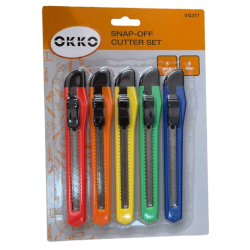 Būvniecības nažu komplekts OKKO VG317 5 gab. 9 mm