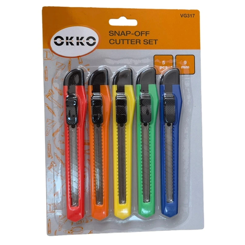 Būvniecības nažu komplekts OKKO VG317 5 gab. 9 mm