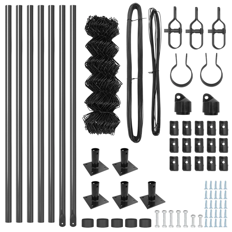 vidaXL Žoga āķis Pelēka 10 x 0,6 m ,60 x 60 mm siets, Tērauds un PVC