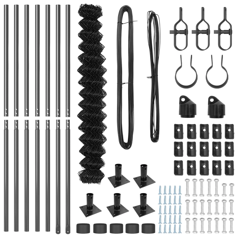 vidaXL Žoga āķis Pelēka 10 x 1,4 m ,60 x 60 mm siets, Tērauds un PVC