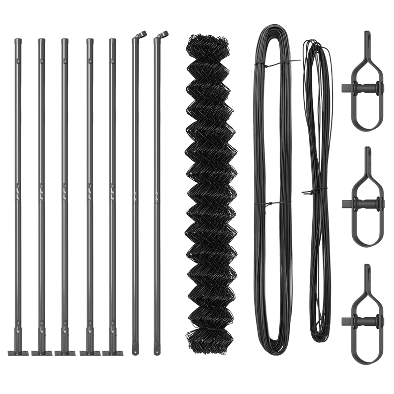 vidaXL Žoga āķis Pelēka 10 x 1,5 m ,60 x 60 mm acs, Tērauds un PVC