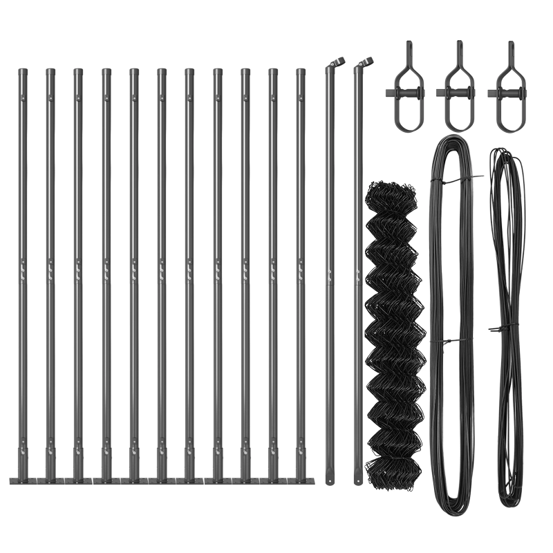 vidaXL Žoga āķis Pelēka 25 x 1 m ,40 x 40 mm acs, Tērauds un PVC