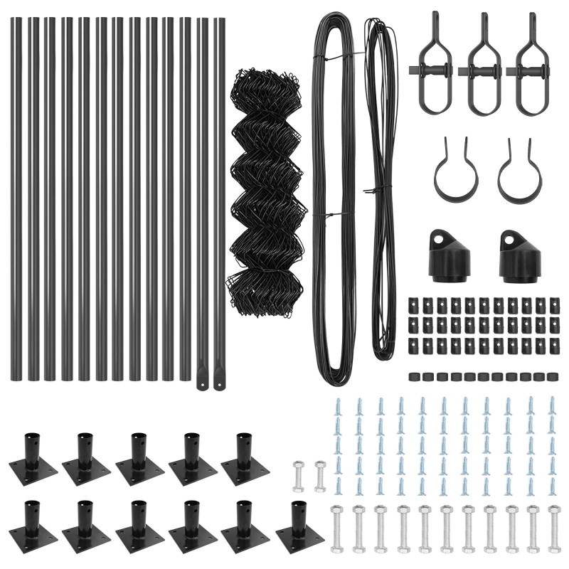 vidaXL Žoga āķis Pelēka 25 x 0,6 m ,60 x 60 mm siets, Tērauds un PVC