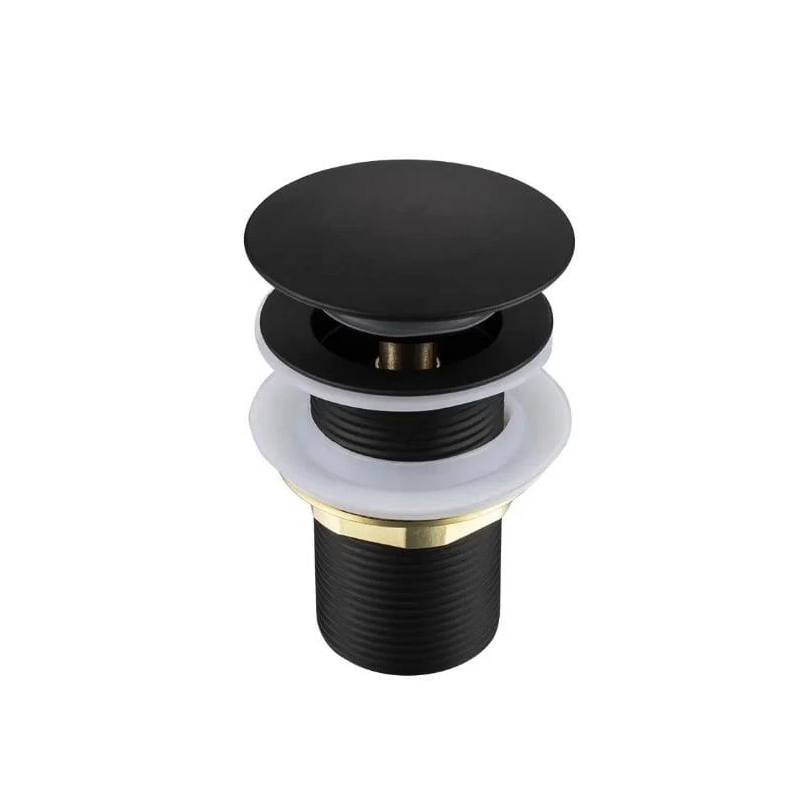 Vārsts izlietnes domoletti matēts melns