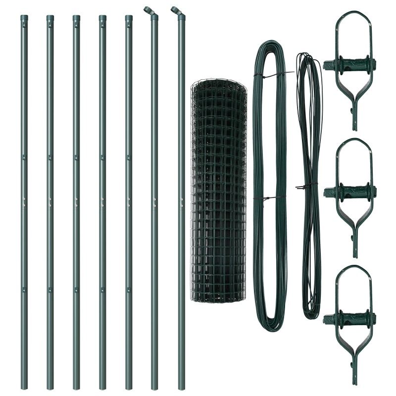 vidaXL Žogs ar stabiem. Zaļa 1.2 x 10 m Tērauds