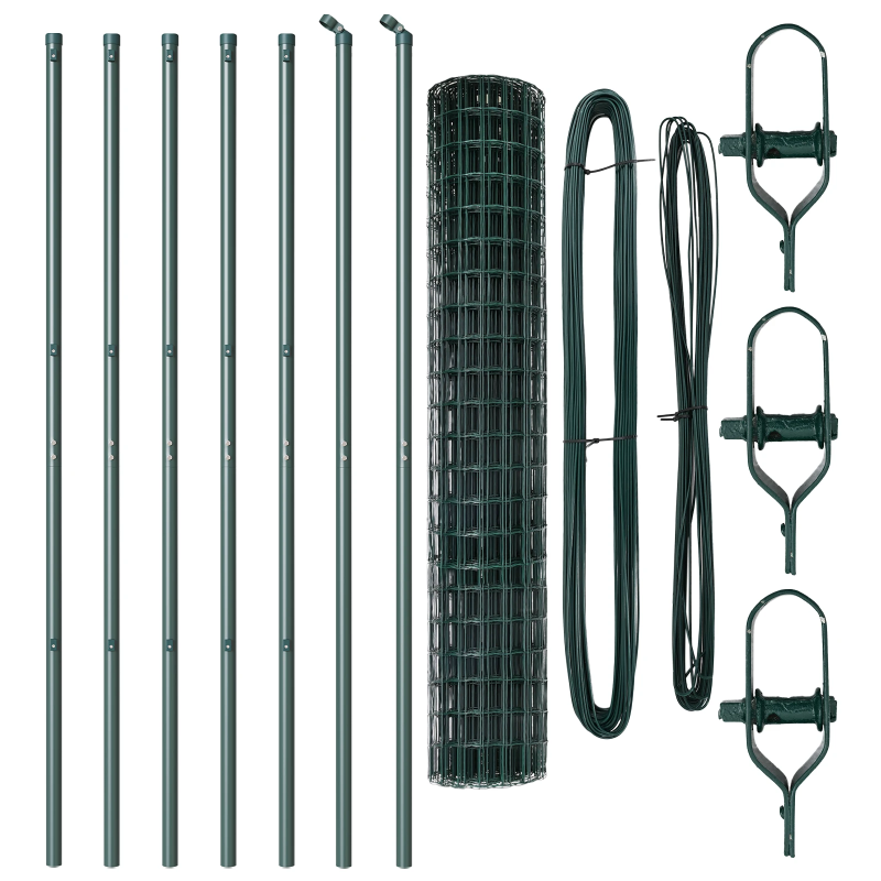 vidaXL Žogs ar stabiem. Zaļa 1.5 x 10 m Tērauds