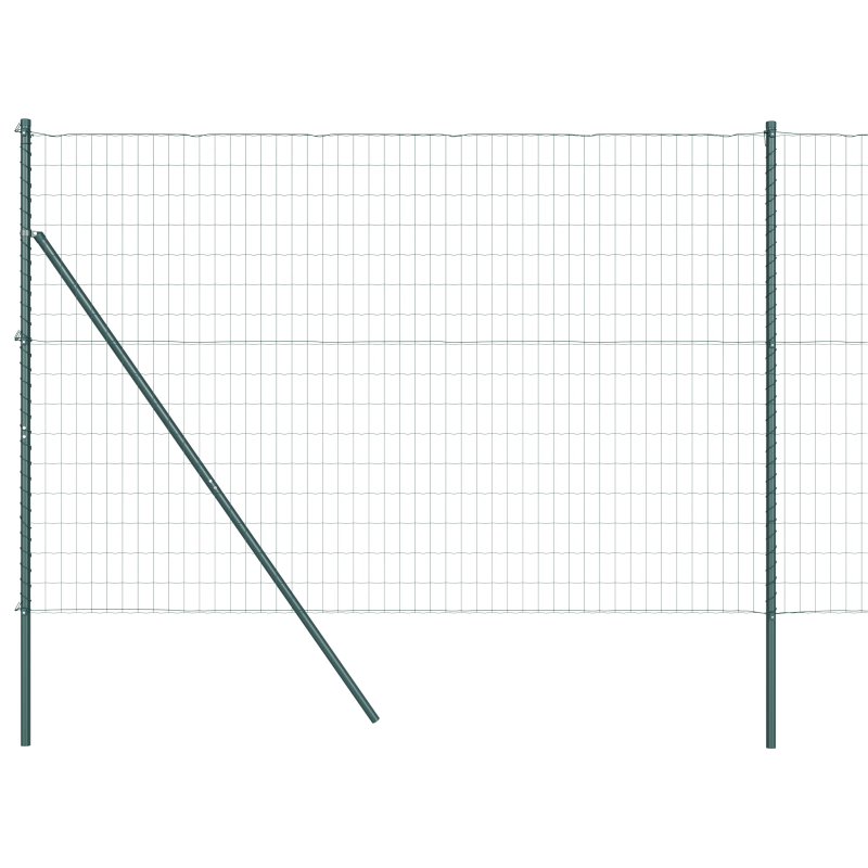 vidaXL Žogs ar stabu Zaļa 1,5 x 10 m Tērauds un PVC