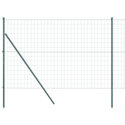 vidaXL Žogs ar stabu Zaļa 1,6 x 10 m Tērauds un PVC