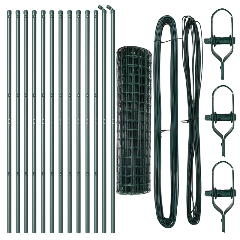 vidaXL Žogs ar stabiem. Zaļa 1.2 x 25 m Tērauds