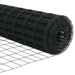 vidaXL Žogs ar stabu Pelēka 0,4 x 10 m Tērauds un PVC