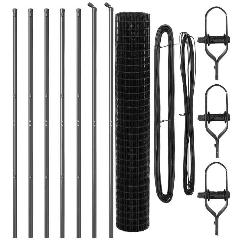 vidaXL Žogs ar stabu Pelēka 1,5 x 10 m Tērauds