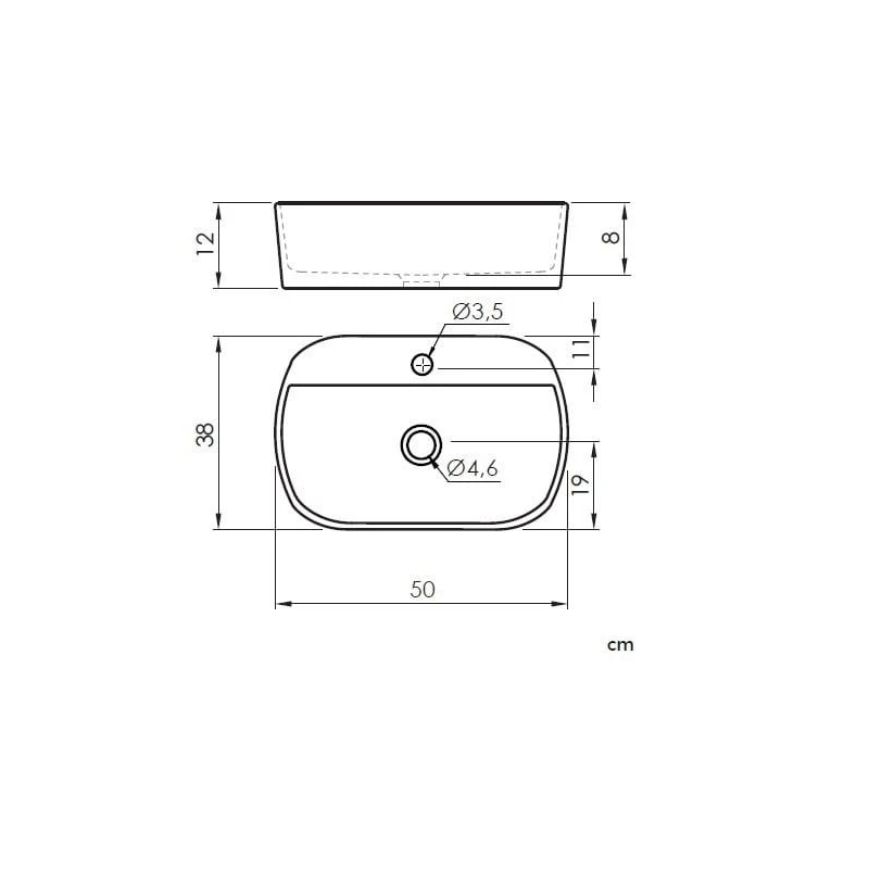 Izlietne MASTERJERO MARINO 500017. 500×380 mm