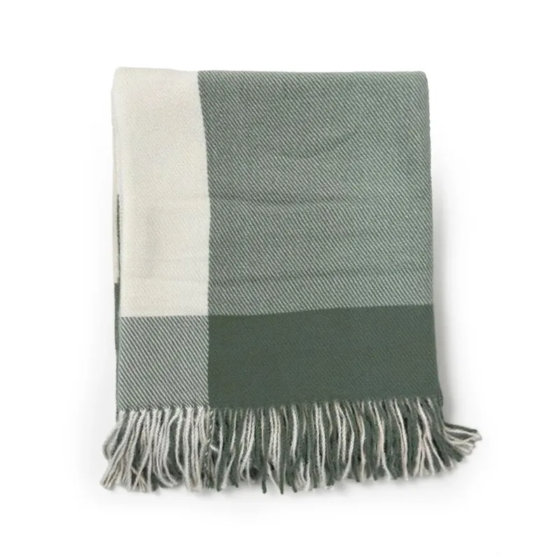 Pledi Domoletti TENDER, balta-zaļa, 130 cm x 160 cm