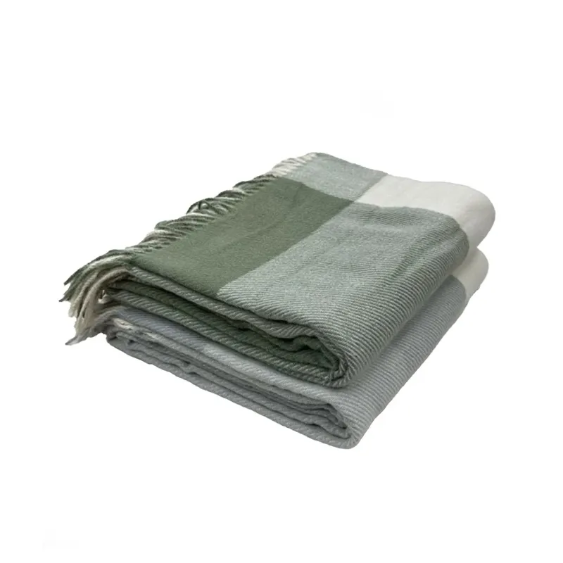 Pledi Domoletti TENDER, balta-zaļa, 130 cm x 160 cm