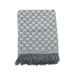 Pleds checkers 130x160cm pelēks