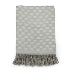 Plaid blanket checkers 130x160 beige