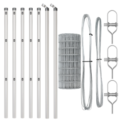 vidaXL Žogs ar stabiem. Sudraba 0.6 x 10 m Tērauds