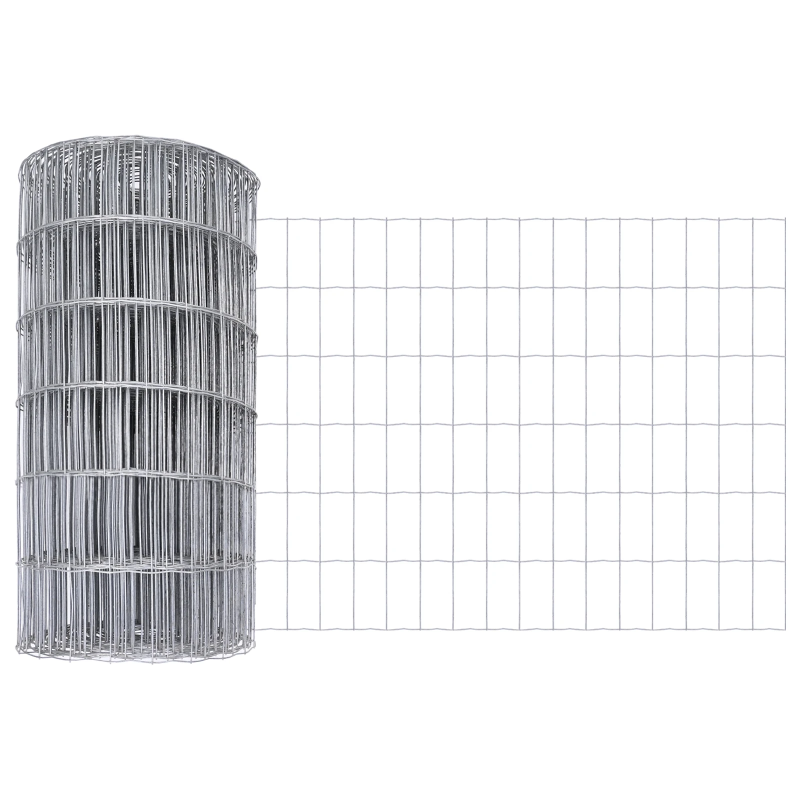 vidaXL Žogs ar stabu Sudraba 0,6 x 25 m Tērauds un PVC