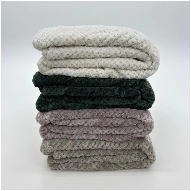 Pleds waffle flannel 150x200cm rozā