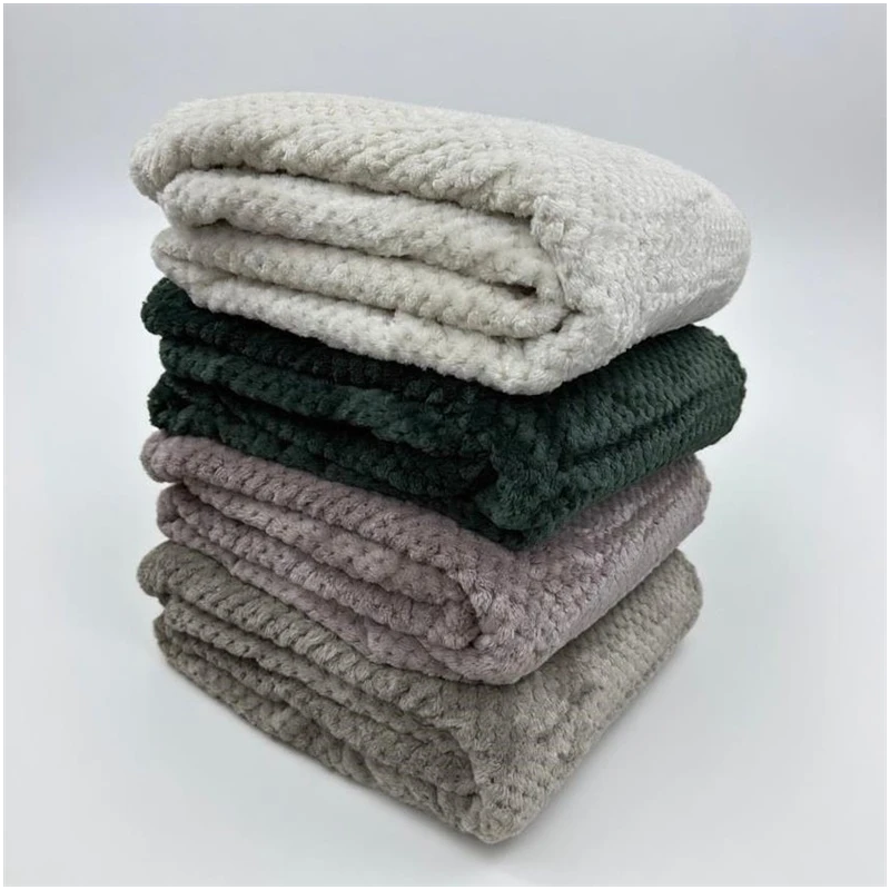 Pleds waffle flannel 150x200cm rozā