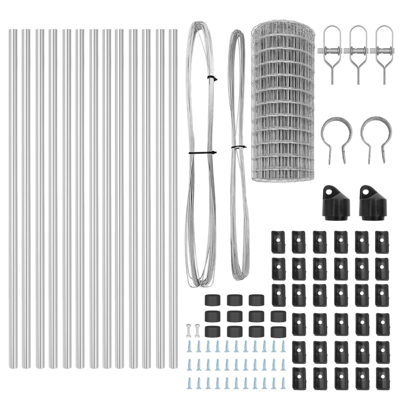 vidaXL Žogs ar stabu Sudraba 0,6 x 25 m Tērauds un PVC