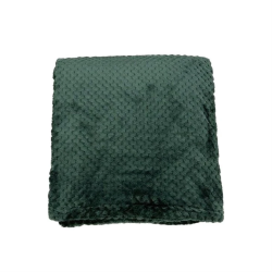 Pleds waffle flannel 150x200cm t.zaļš