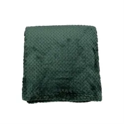 Pleds waffle flannel 150x200cm t.zaļš