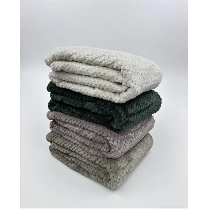 Pledi Domoletti WAFFLE, tumši zaļa, 150 cm x 200 cm