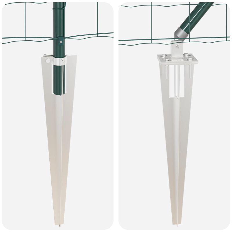 vidaXL Žogs ar stabiem. Zaļa 1.2 x 10 m Tērauds