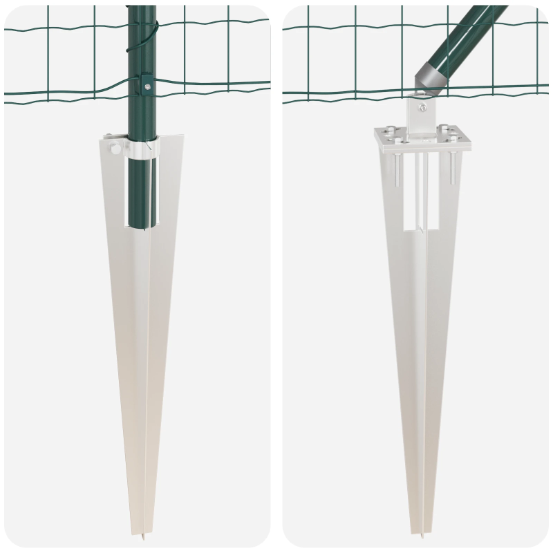 vidaXL Žogs ar stabu Zaļa 1,2 x 25 m Tērauds un PVC