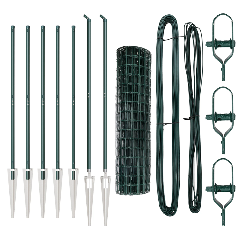 vidaXL Žogs ar stabu Zaļa 1,2 x 10 m Tērauds