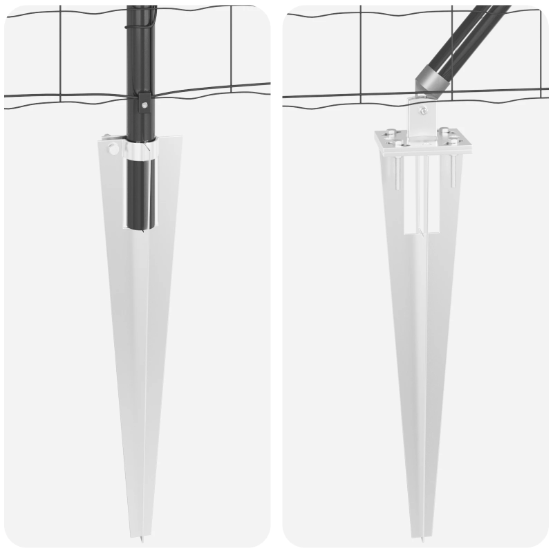 vidaXL Žogs ar stabiem. Pelēka 0.6 x 25 m Tērauds