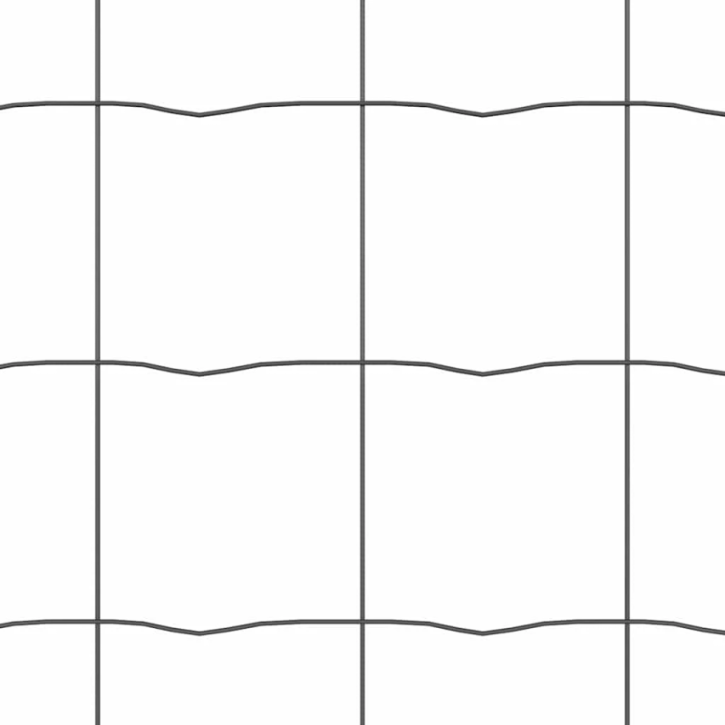 vidaXL Žogs ar stabu Pelēka 0,8 x 25 m Tērauds