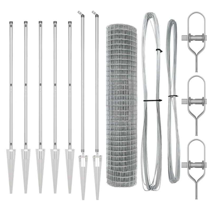 vidaXL Žogs ar stabiem. Sudraba 1.6 x 10 m Tērauds